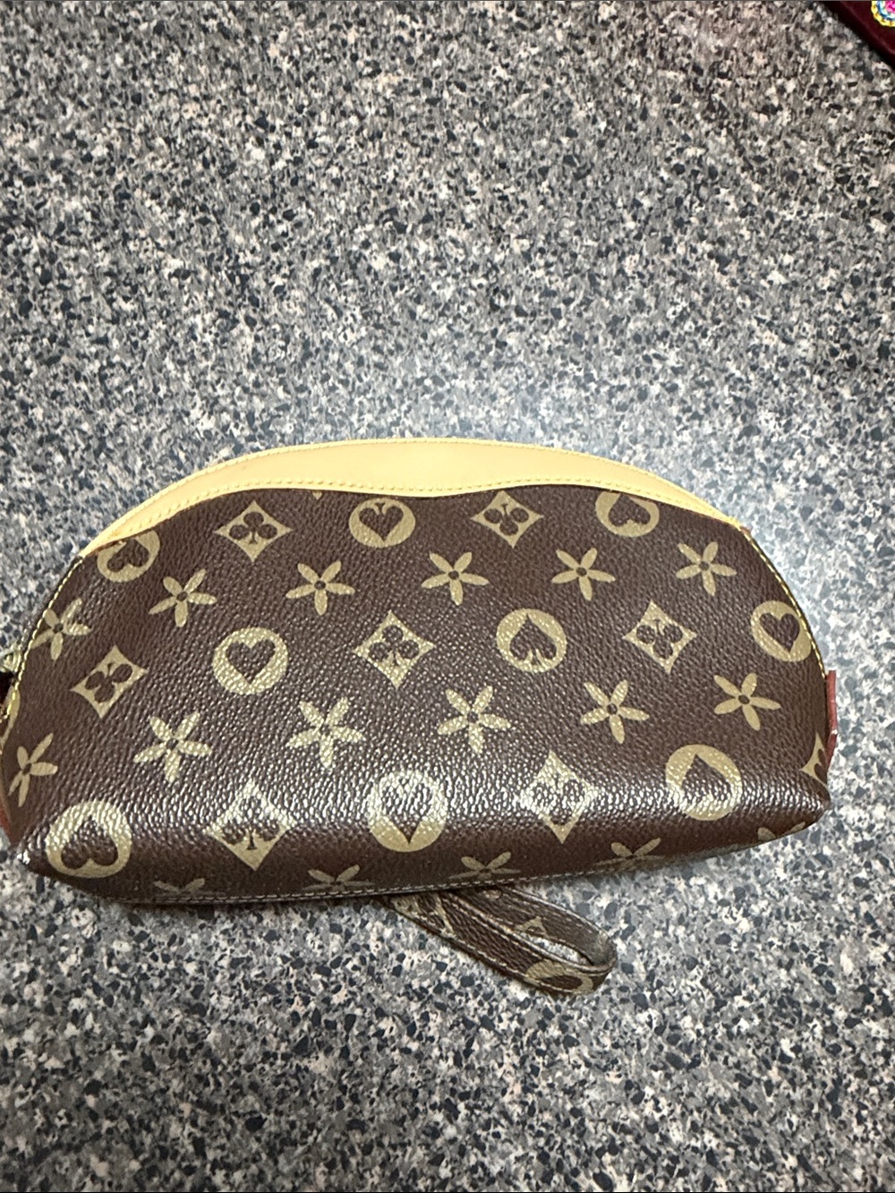 Brown Monogram Cosmetic Pouch